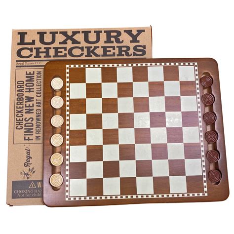 checkers board game|Regal Games Luxury Checkers Board Game for Adults & Kids.